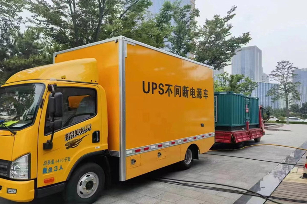 清城发电机租赁施工现场