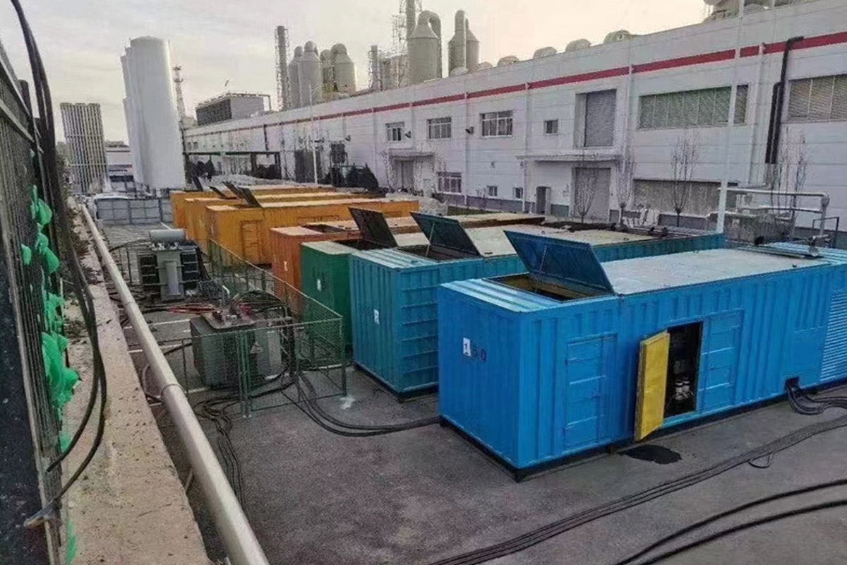 清城发电机租赁施工现场